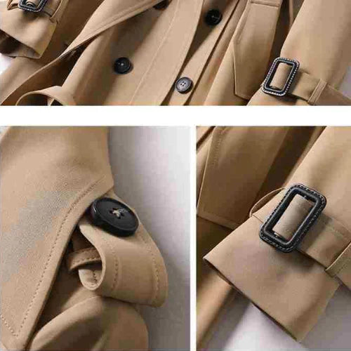 Dames Trenchcoat Elegante Warme Luxe Jas