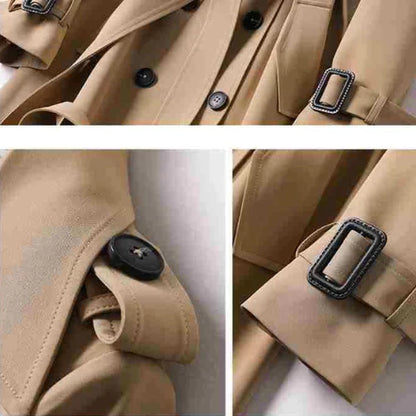 Dames Trenchcoat Elegante Warme Luxe Jas