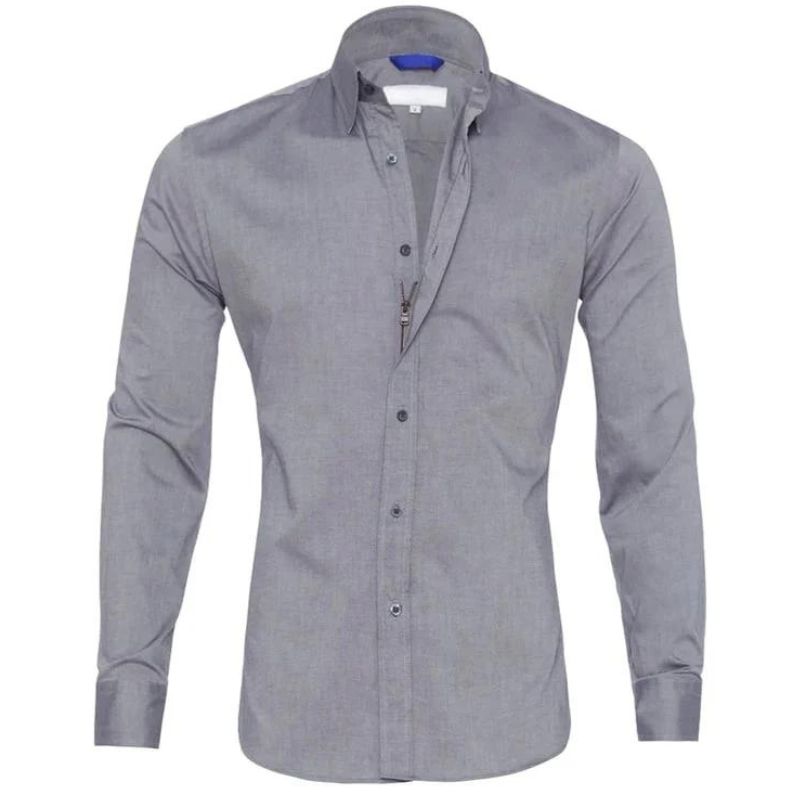 Roberto™ – Heren Overhemd Kreukvrij met Ritssluiting voor Stijlvol Comfort-2