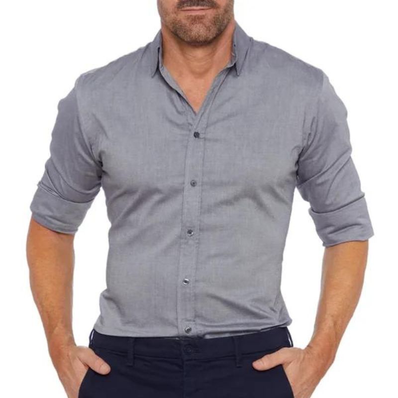 Roberto™ – Heren Overhemd Kreukvrij met Ritssluiting voor Stijlvol Comfort-1