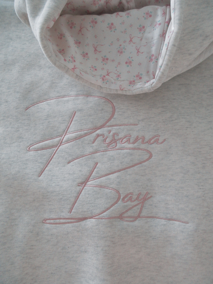 Dames Hoodie Katoen Roze Strikje Casual