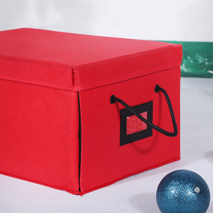 Kerstballen Opbergbox Stoffen Organizer Stapelbaar