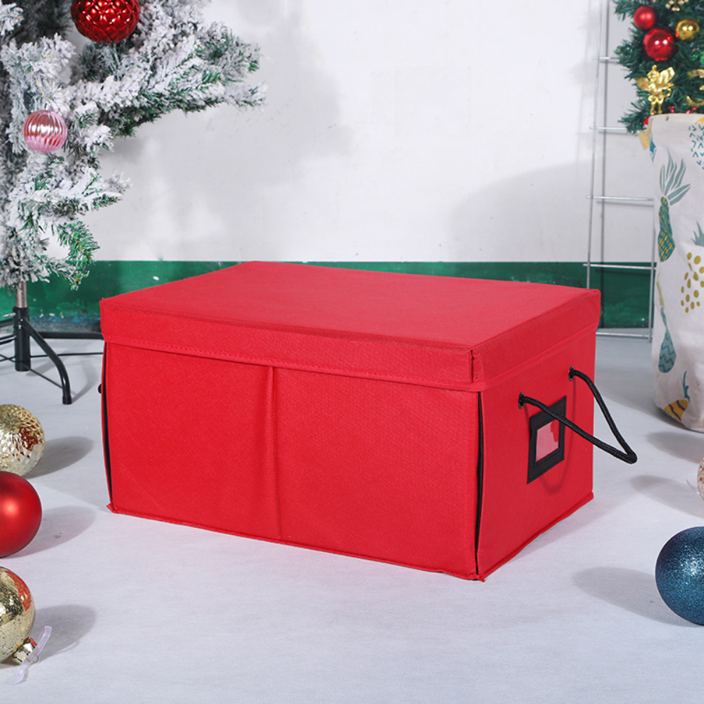 Kerstballen Opbergbox Stoffen Organizer Stapelbaar