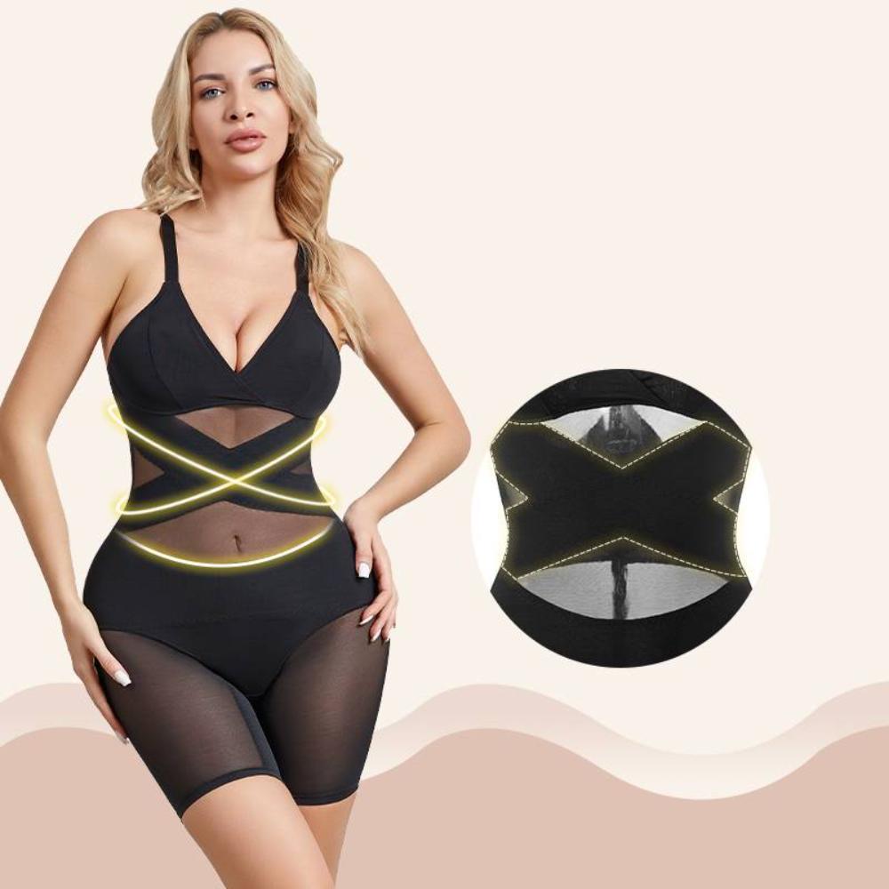 Buikcontrole Bodysuit voor Vrouw - Open Kruis Lichaamsvormer voor Slanke Buik