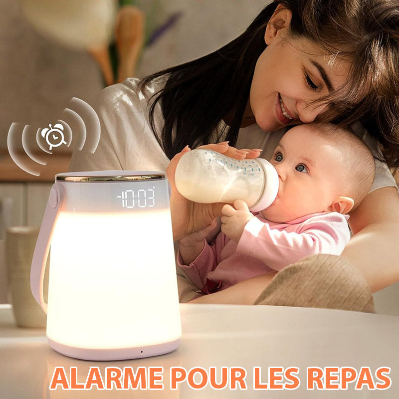 Oplaadbaar LED-nachtlampje met afstandsbediening voor baby's - Geeft tijd en temperatuur weer 4