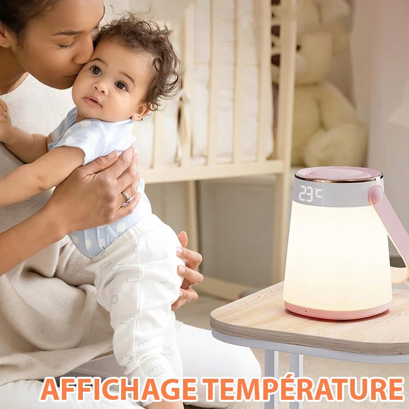 Oplaadbaar LED-nachtlampje met afstandsbediening voor baby's - Geeft tijd en temperatuur weer 5