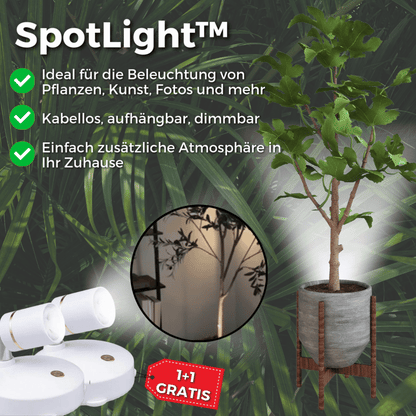 Draadloze LED Spotlight Dimbaar voor Binnen en Buiten