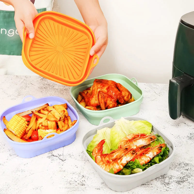 Siliconen Grillpan Oven en Airfryer Schoonhoudend