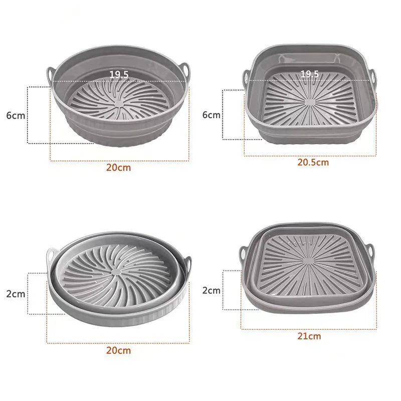 Siliconen Grillpan Oven en Airfryer Schoonhoudend