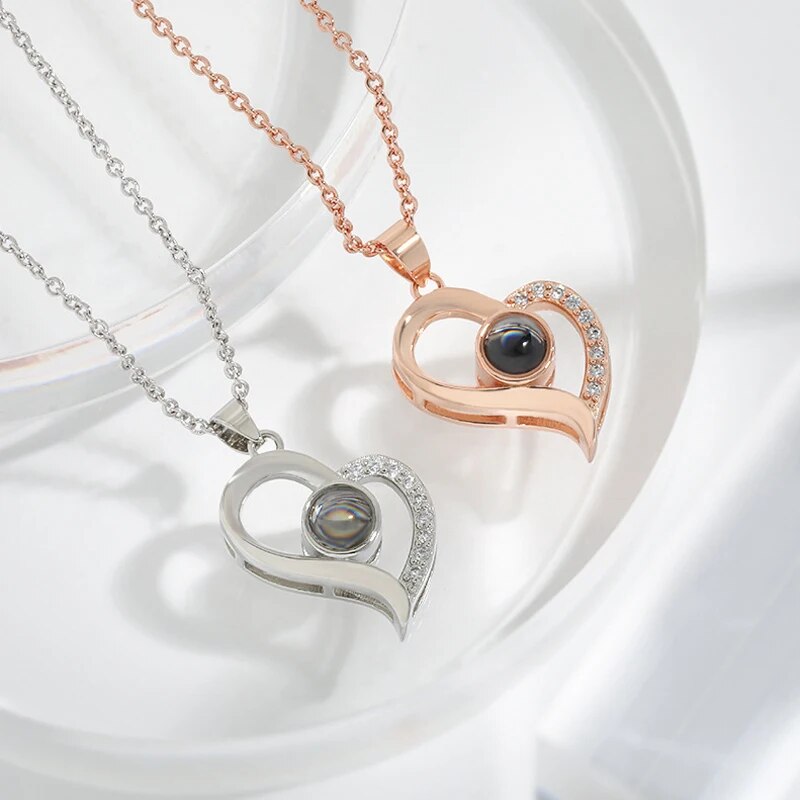 Rozen Hart Ketting Gouden Eeuwige Liefde Geschenkset