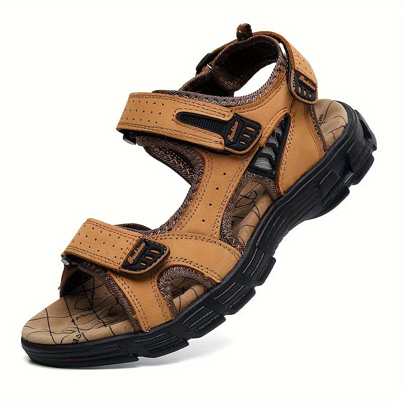 OrthoComfort™ – Premium Leren Wandelsandalen voor Heren