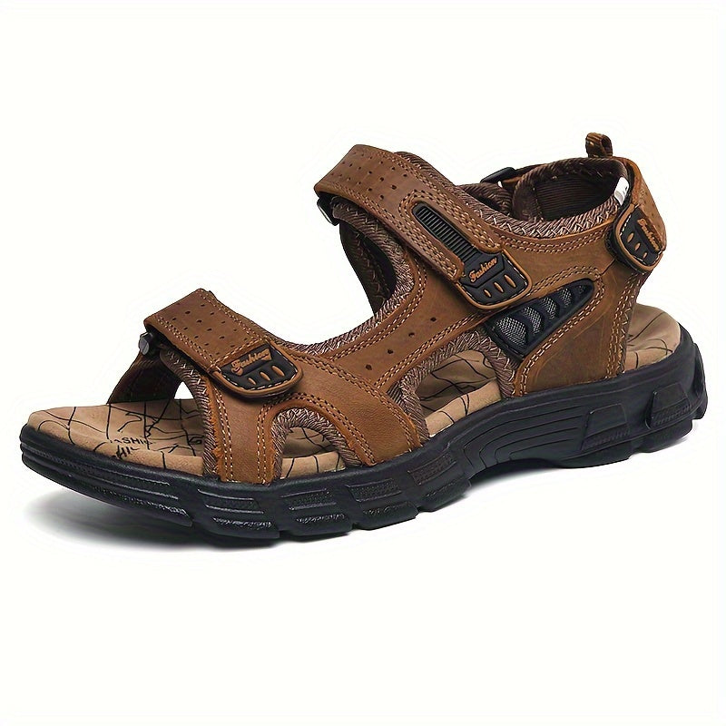 OrthoComfort™ – Premium Leren Wandelsandalen voor Heren
