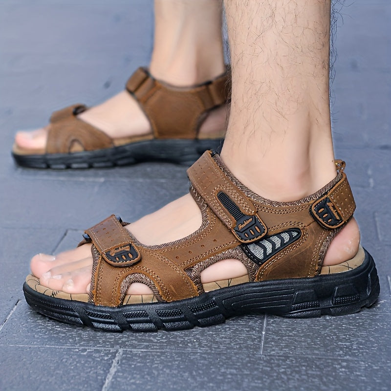 OrthoComfort™ – Premium Leren Wandelsandalen voor Heren