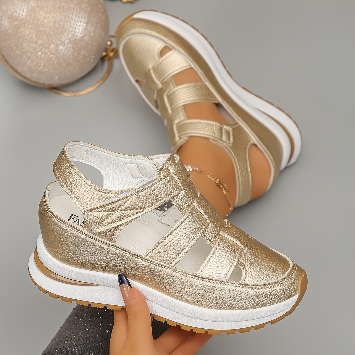 Variant image for Orthovita™ – Dames Sandalen met Verstelbare Klittenband en Comfortabele Wighielzool-21