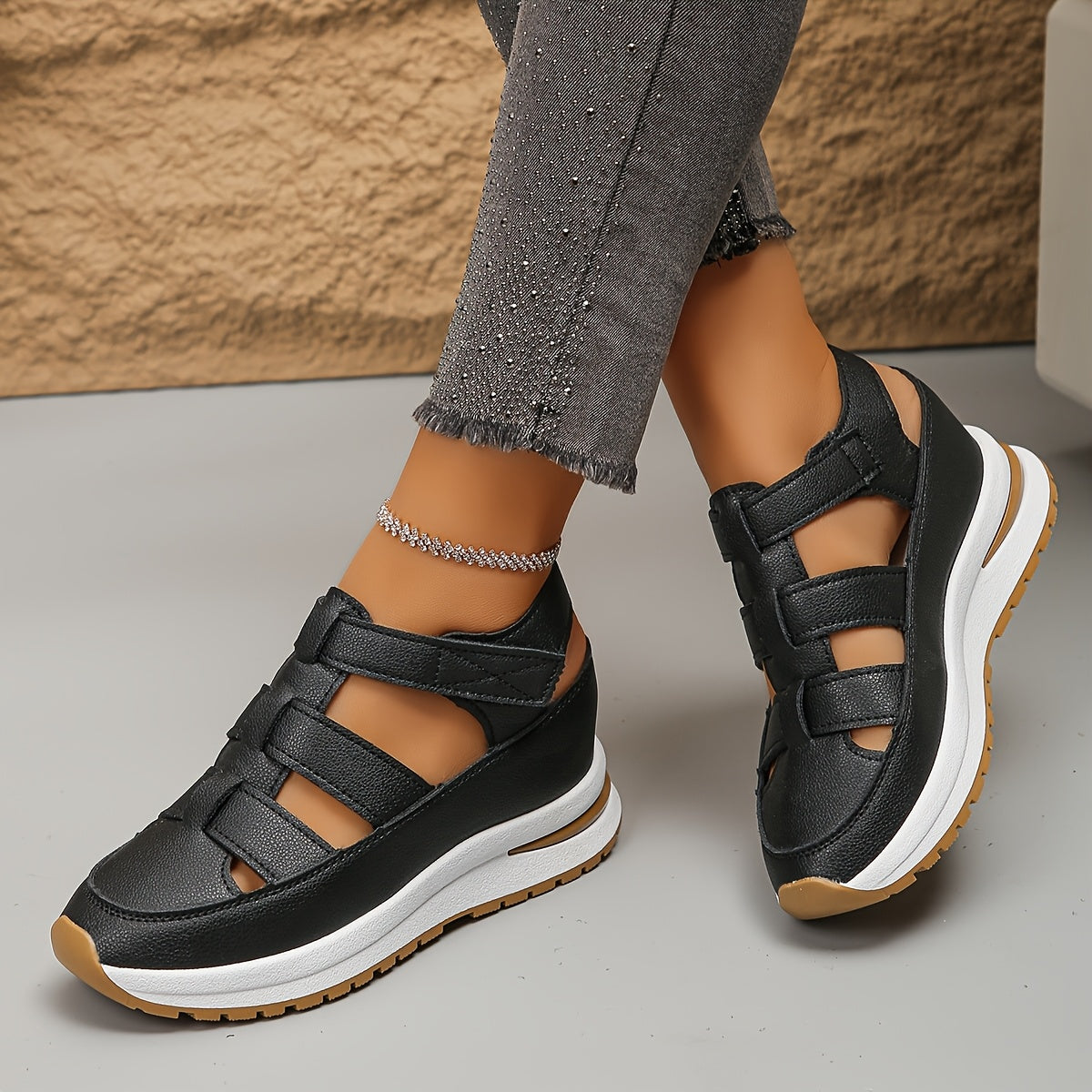 Orthovita™ – Dames Sandalen met Verstelbare Klittenband en Comfortabele Wighielzool-4