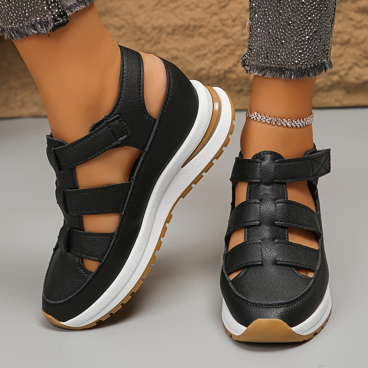 Orthovita™ – Dames Sandalen met Verstelbare Klittenband en Comfortabele Wighielzool-2