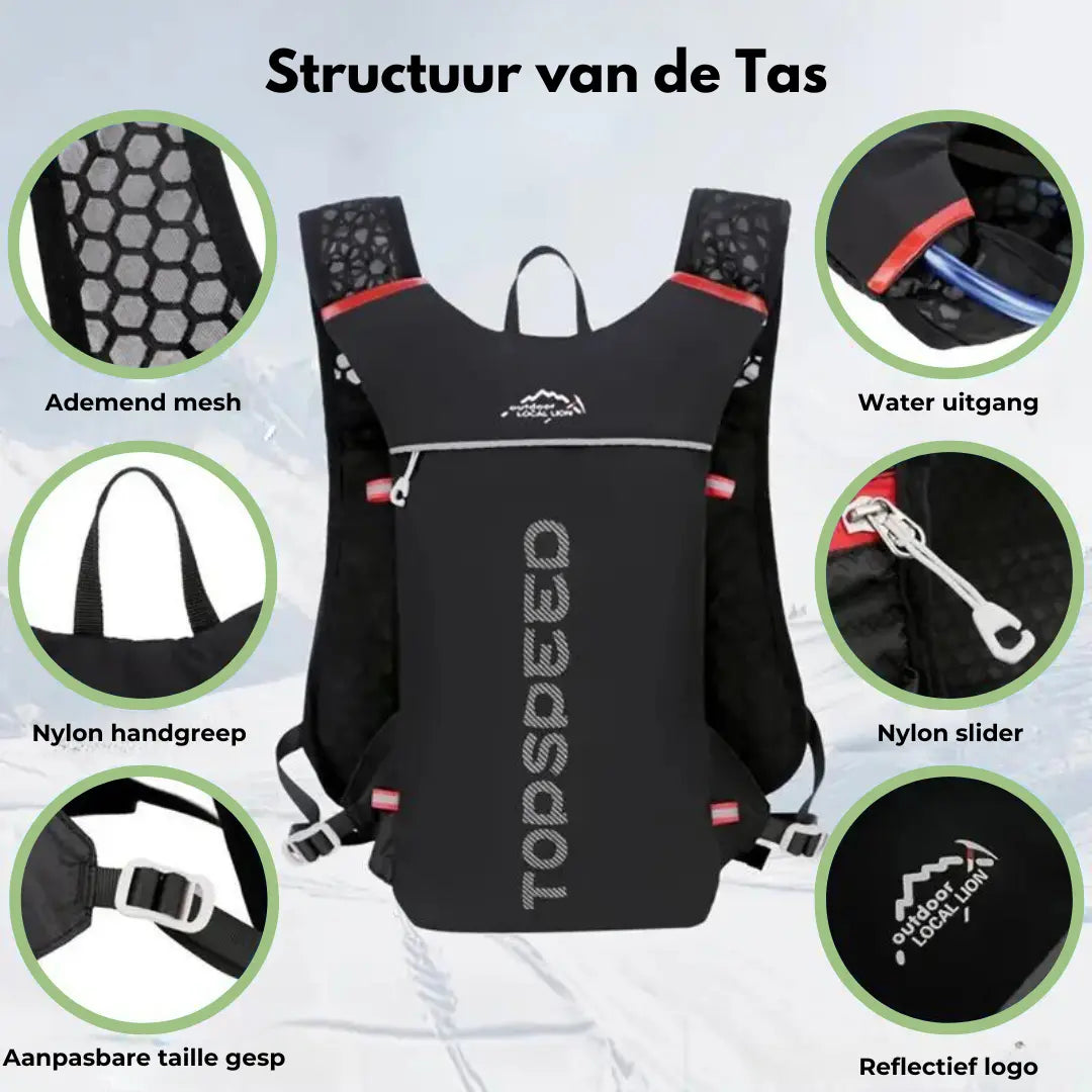 Water Rugzak 5L met 2L Waterzak voor Fietsen en Hiken