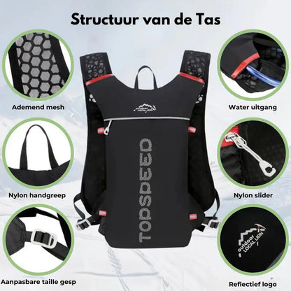 Water Rugzak 5L met 2L Waterzak voor Fietsen en Hiken