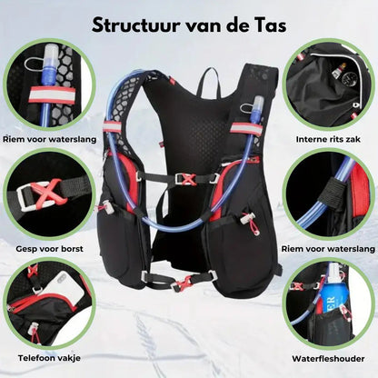 Water Rugzak 5L met 2L Waterzak voor Fietsen en Hiken