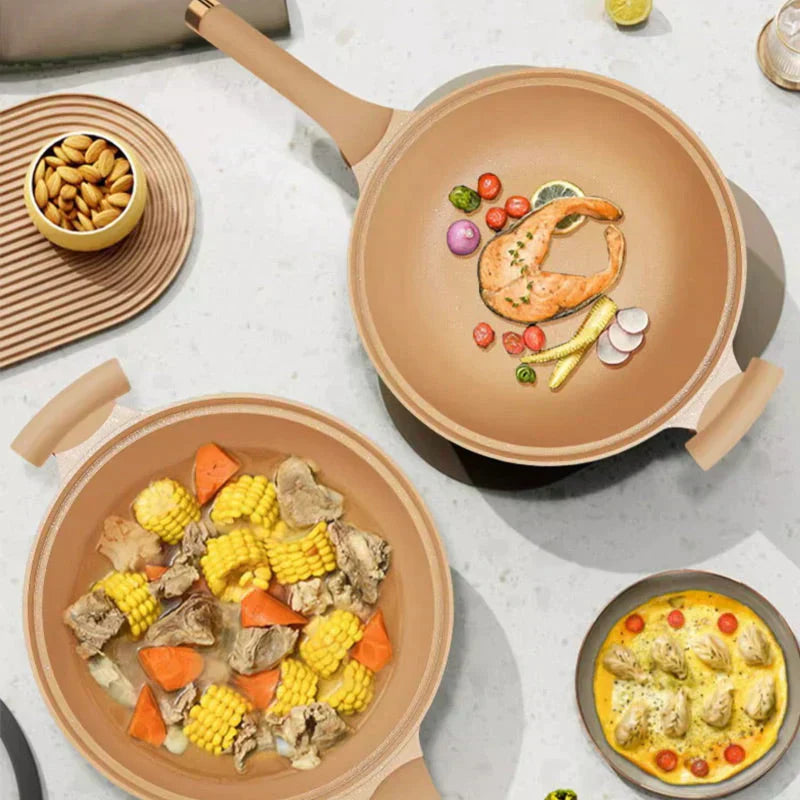 Wokpan met Antiaanbaklaag Non-Stick Geschikt voor Inductie