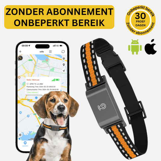 PawSecure™ – GPS Halsband Hond Zonder Abonnement met Licht & Realtime Tracking