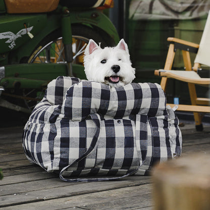 PawVoyage™ Luxe Hondenmand voor in de Auto – 46x42x34 cm