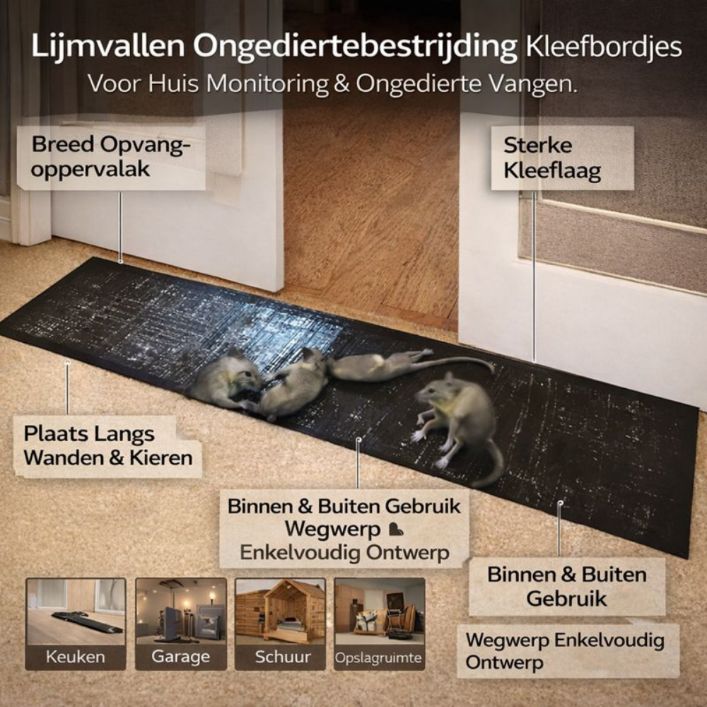 Muizenval Lijmplank Effectief voor Binnen en Buiten