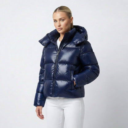 Dames Pufferjas - Warme Gewatteerde Winterjas met Glans