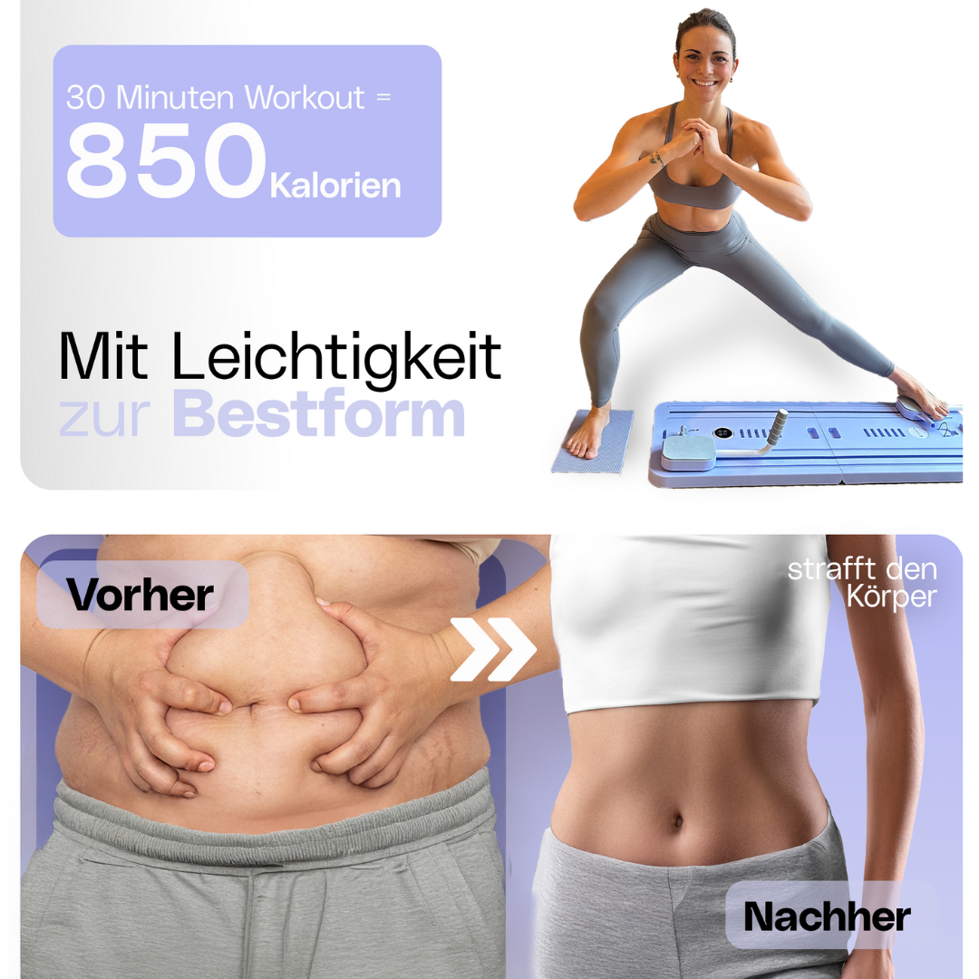 Pilates Reformer Set - Thuisfitness Apparaat met Weerstandsbanden voor Krachttraining