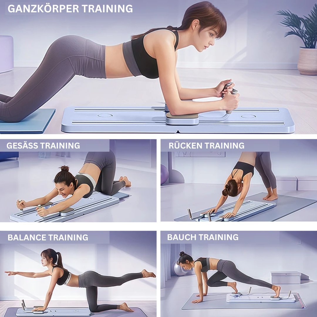 Pilates Reformer Set - Thuisfitness Apparaat met Weerstandsbanden voor Krachttraining