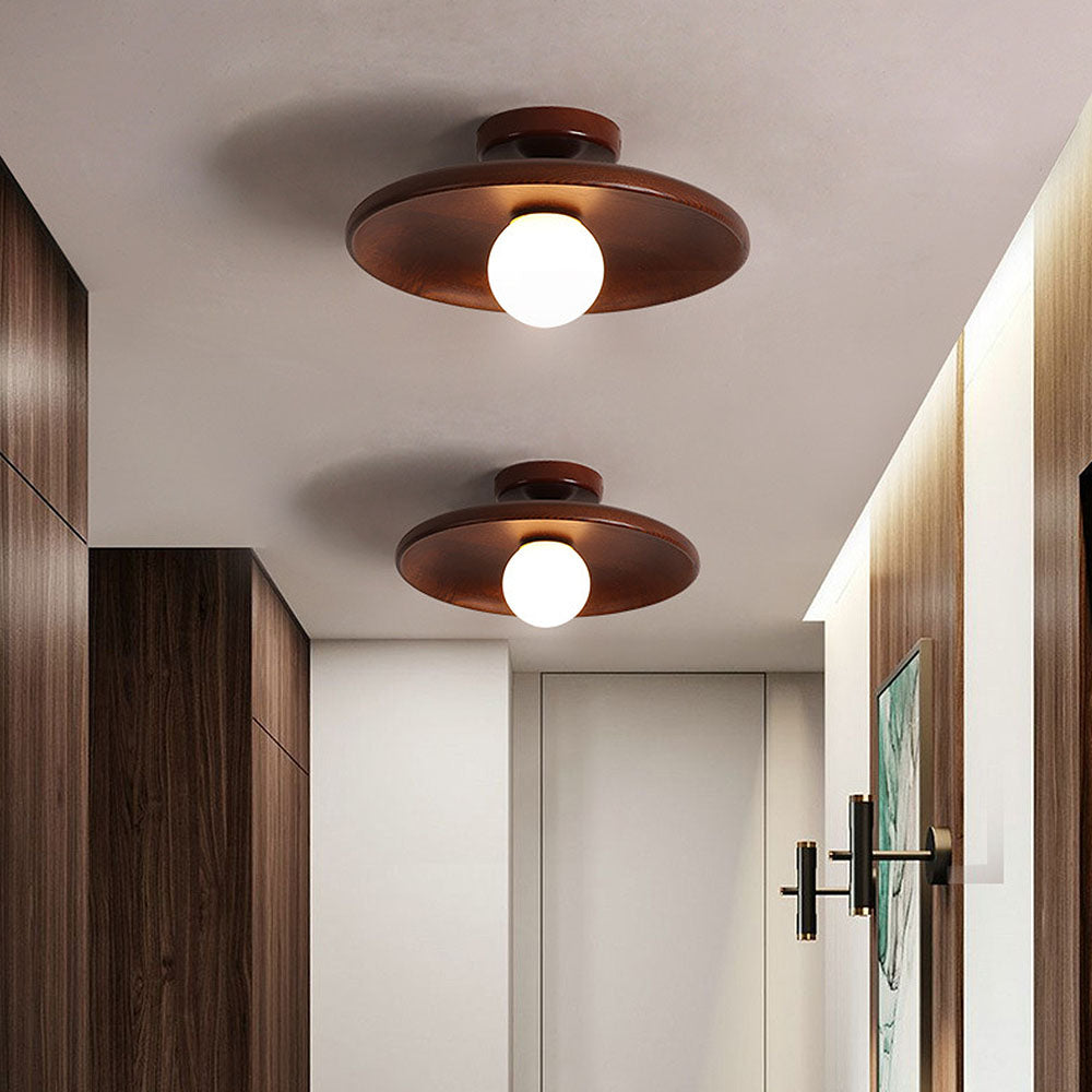 Ronde Houten Plafondlamp Modern voor Woonkamer