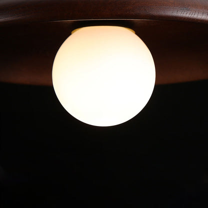 Ronde Houten Plafondlamp Modern voor Woonkamer