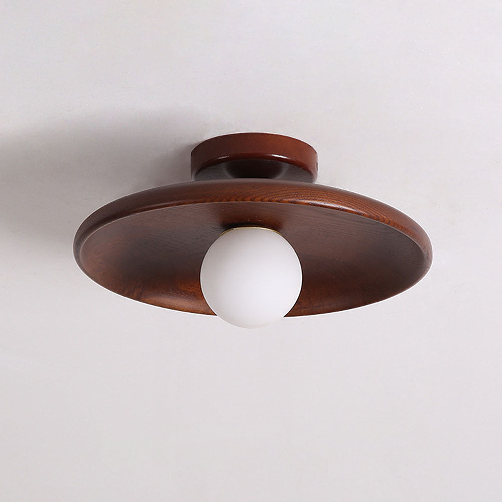 Ronde Houten Plafondlamp Modern voor Woonkamer