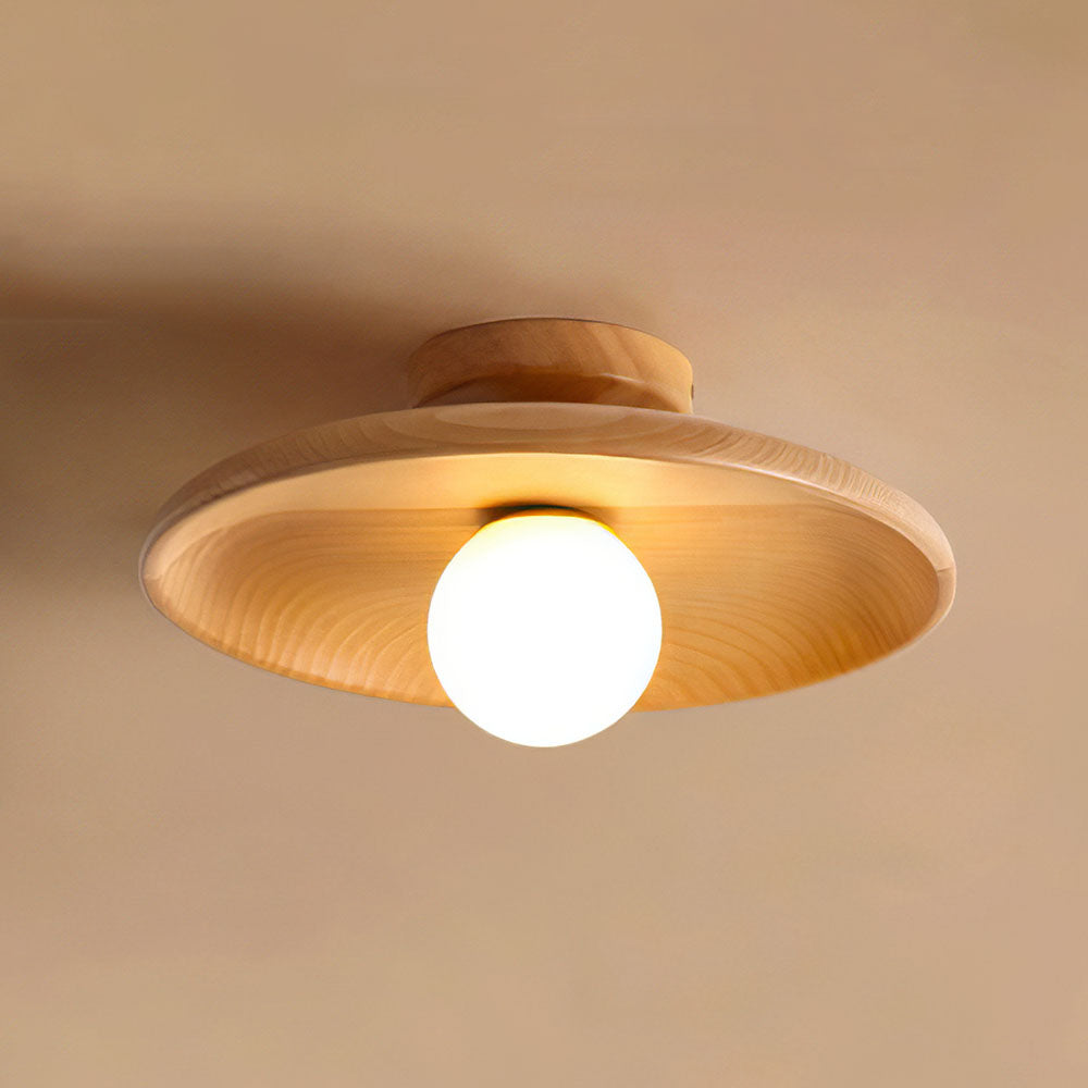 Ronde Houten Plafondlamp Modern voor Woonkamer