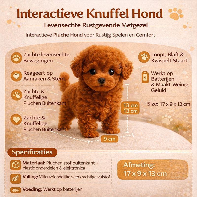 Knuffelhond Pluche Speelgoed met Geluid en Beweging