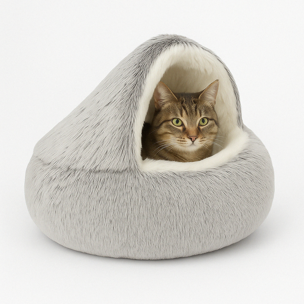 Pluche kattenmand/kattenmand voor angstverlichting – comfortabel en rustgevend. 0