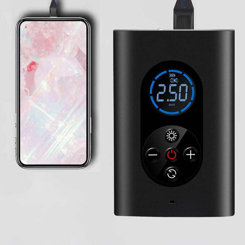 QuickAir™ – Draagbare Bandeninflator met Digitale Drukmeting & Automatische Afsluiting-5