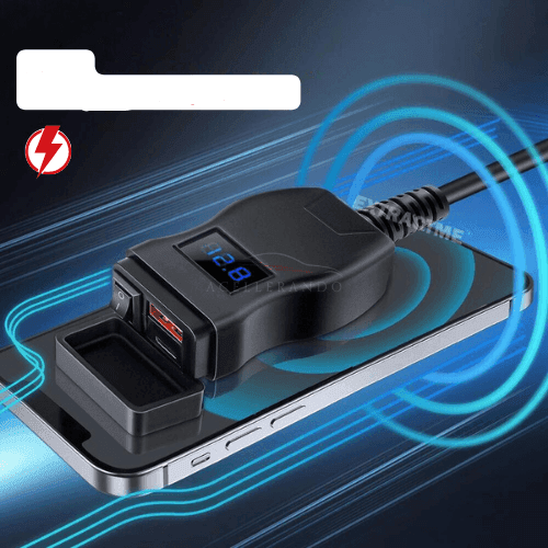 Dual USB Oplader Motorfiets Waterdicht voor Zadel of Stuur