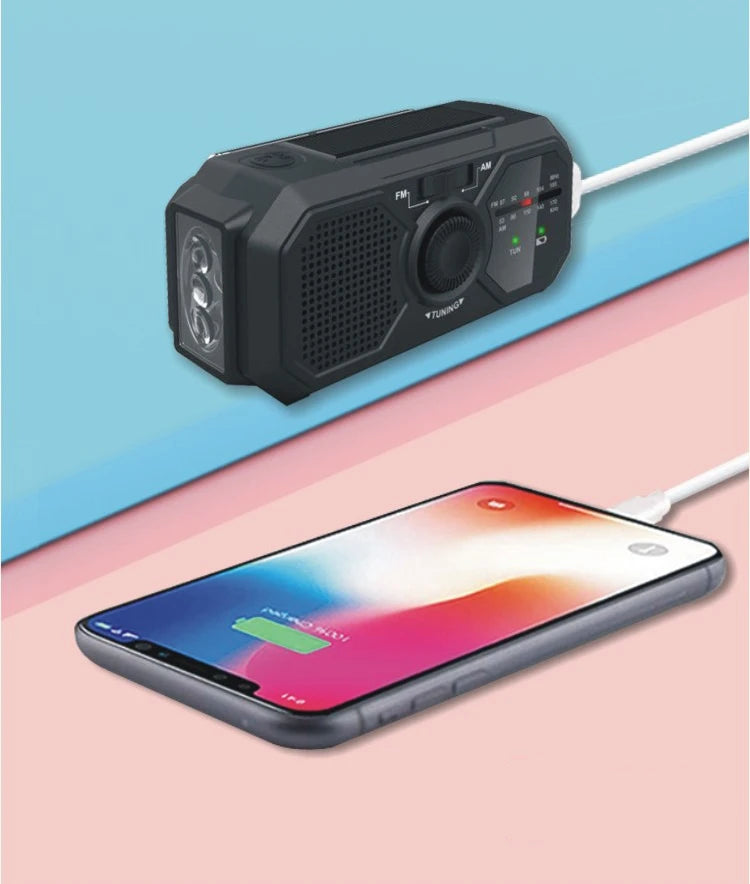 PowerSurvivor™ Draagbare Solar Noodradio – Met Powerbank & Dynamo