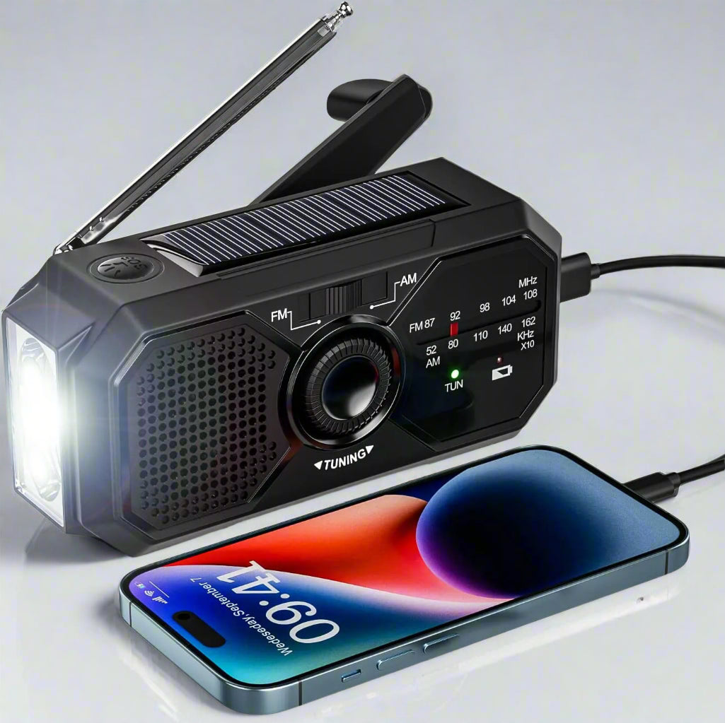 PowerSurvivor™ Draagbare Solar Noodradio – Met Powerbank & Dynamo