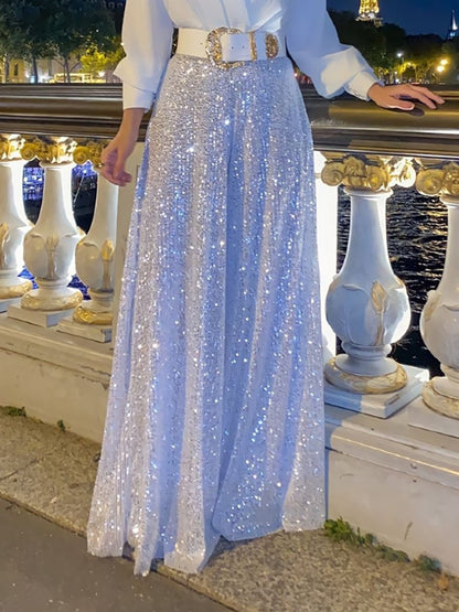 Feestjurk Dames Glitter Gala Avondjurk Ademend