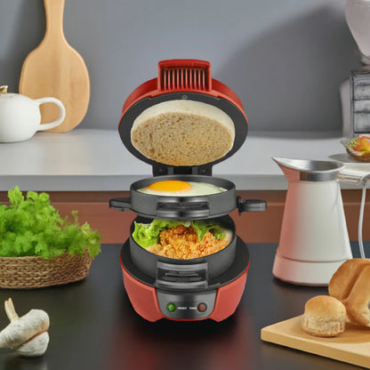 Sandwich Maker SnackCrafter voor Perfecte Sandwiches - Velinix