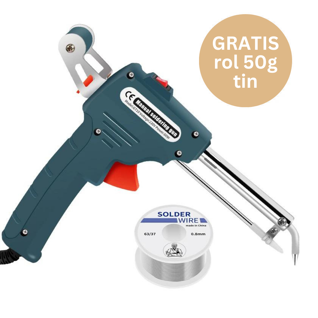 Soldeerpistool Premium Set met Gratis Rol Tin - Velinix