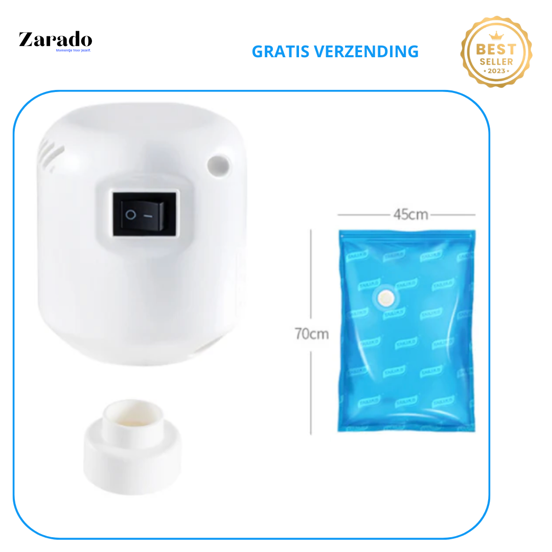 Vacuümpomp AirCompress - Verpakkingsvolume met 80% gereduceerd