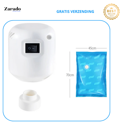 Vacuümpomp AirCompress - Verpakkingsvolume met 80% gereduceerd
