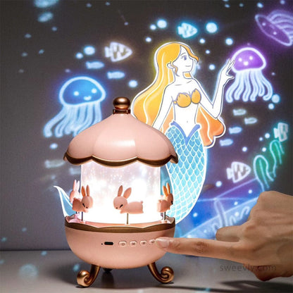Muziekdoosje Lamp Projector met Melodieën en Lichtshow
