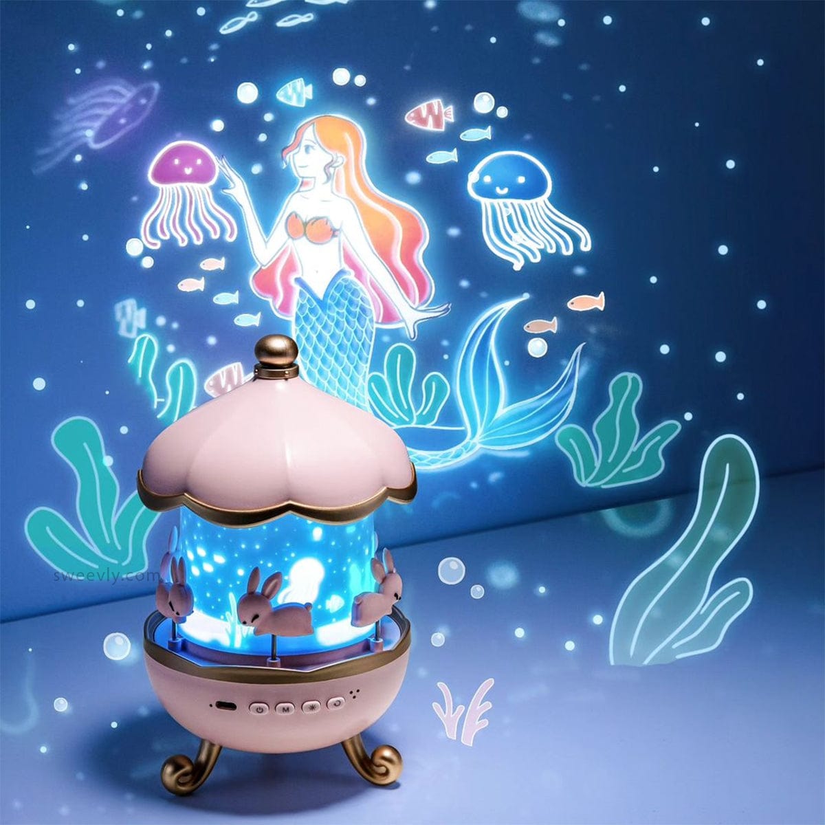 Muziekdoosje Lamp Projector met Melodieën en Lichtshow
