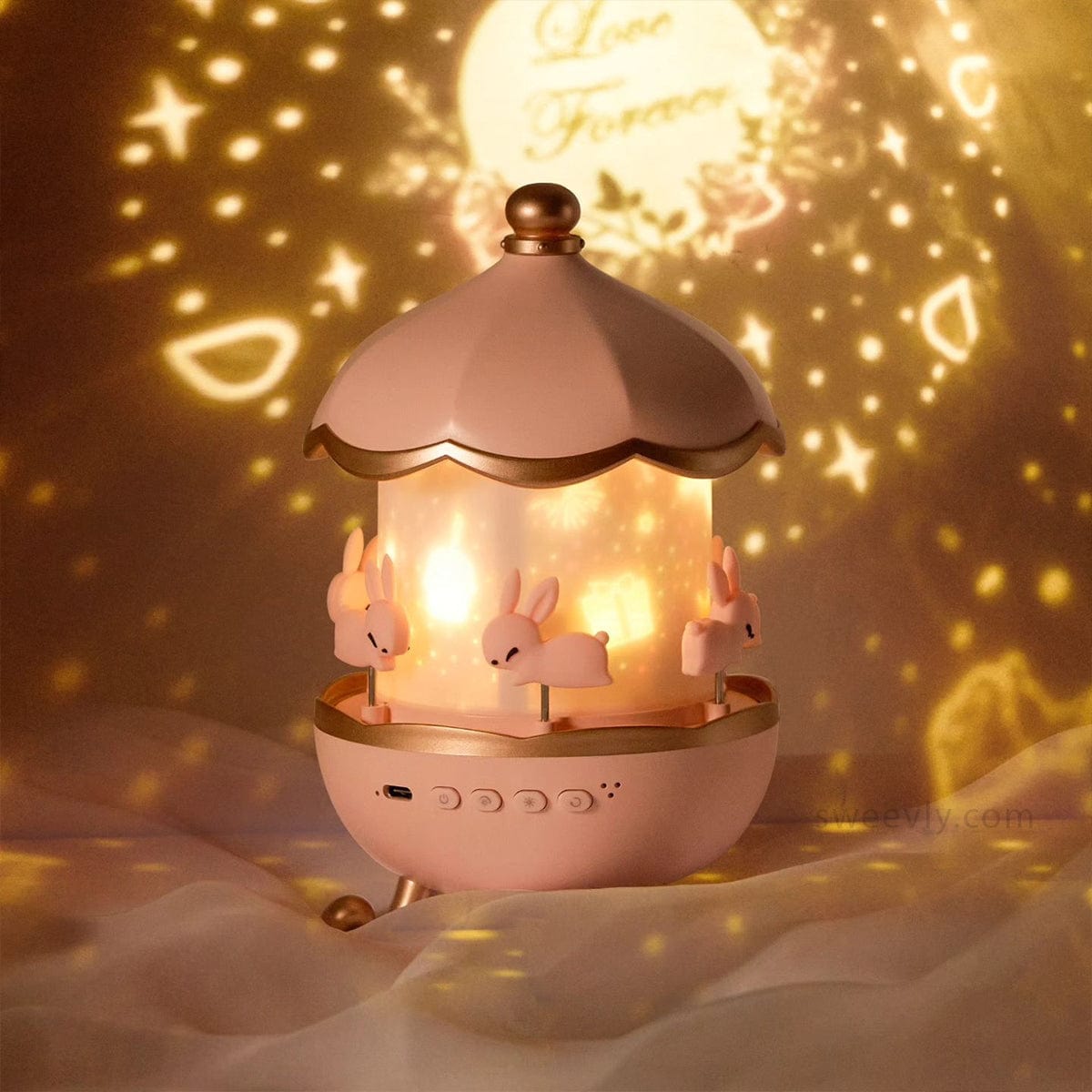 Muziekdoosje Lamp Projector met Melodieën en Lichtshow