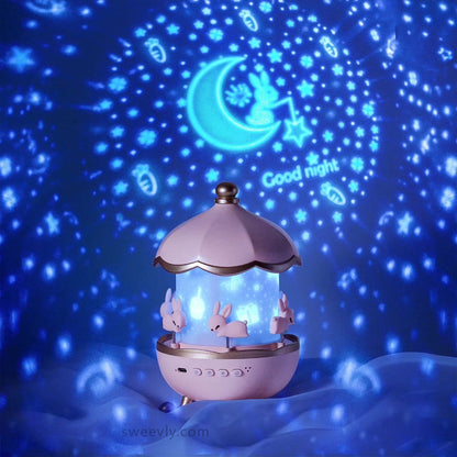 Muziekdoosje Lamp Projector met Melodieën en Lichtshow