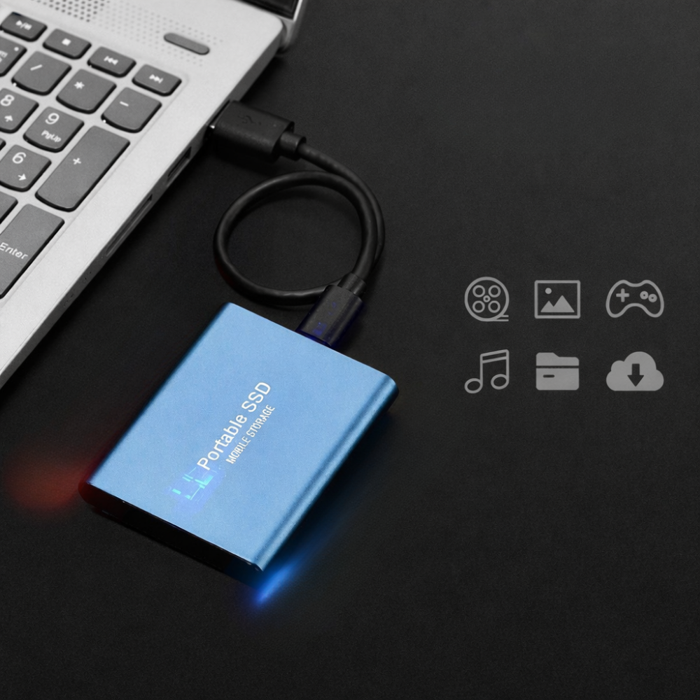 Snelle Externe SSD 512GB USB C Opberging